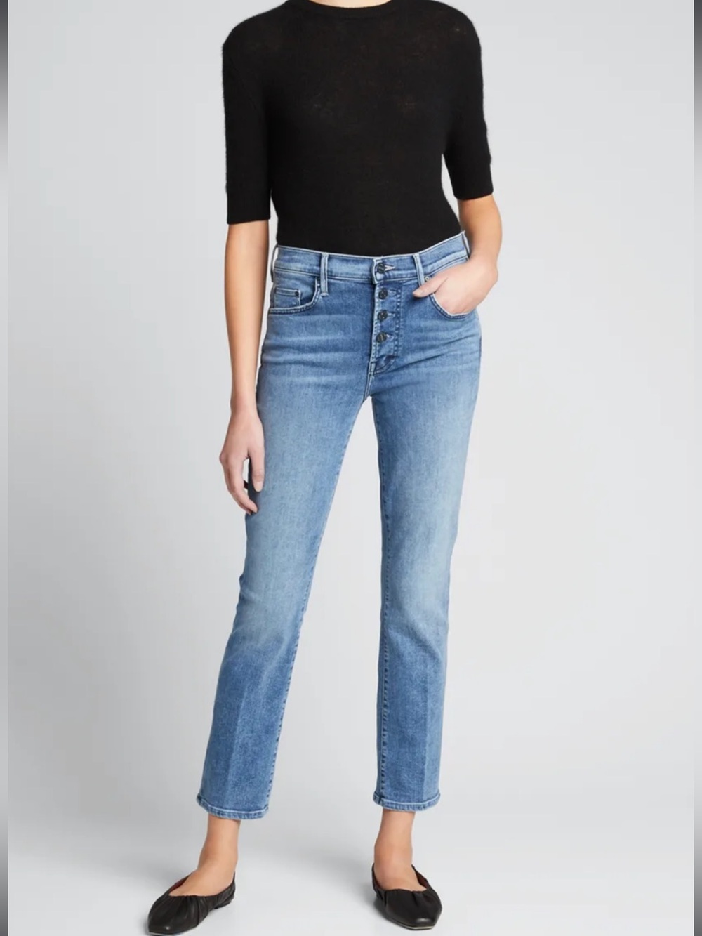 MOTHER the pixie insider  ankle — Light Blue